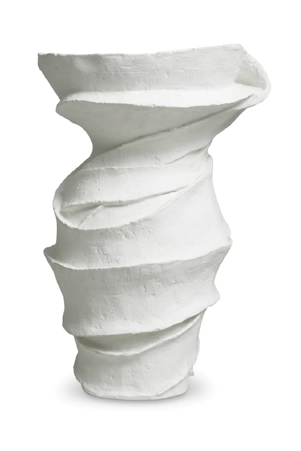 Twisted White Fiberglass Planter | Eichholtz Hortaena | Eichholtzmiami.com
