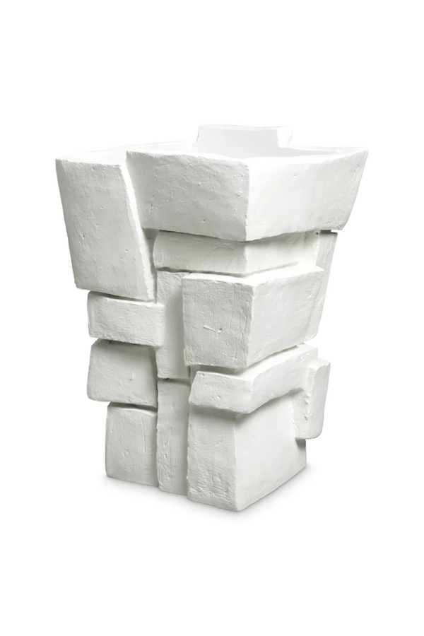 Stacked White Fiberglass Planter | Eichholtz Santanter | Eichholtzmiami.com