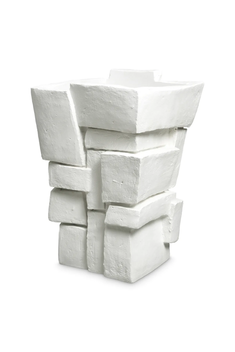 Stacked White Fiberglass Planter | Eichholtz Santanter | Eichholtzmiami.com