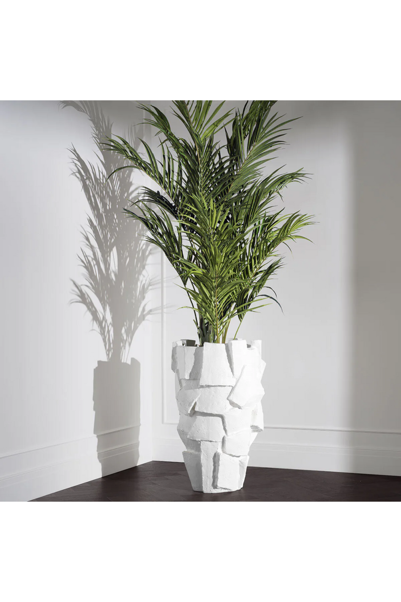 Stacked White Fiberglass Planter | Eichholtz Santanter | Eichholtzmiami.com