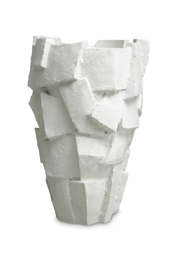 Stacked White Fiberglass Planter | Eichholtz Santanter | Eichholtzmiami.com