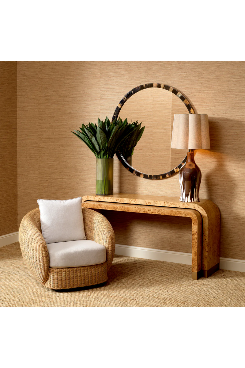 Natural Horn Oval Mirror XL | Eichholtz Saint Jerome | Eichholtzmiami.com