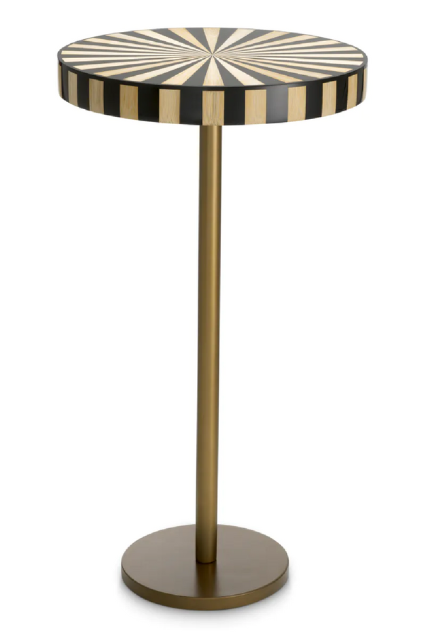 Striped Top Pedestal Side Table | Eichholtz Albany | Eichholtzmiami.com