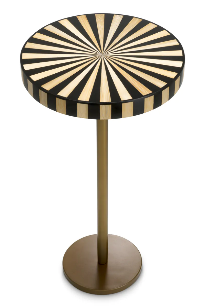 Striped Top Pedestal Side Table | Eichholtz Albany | Eichholtzmiami.com