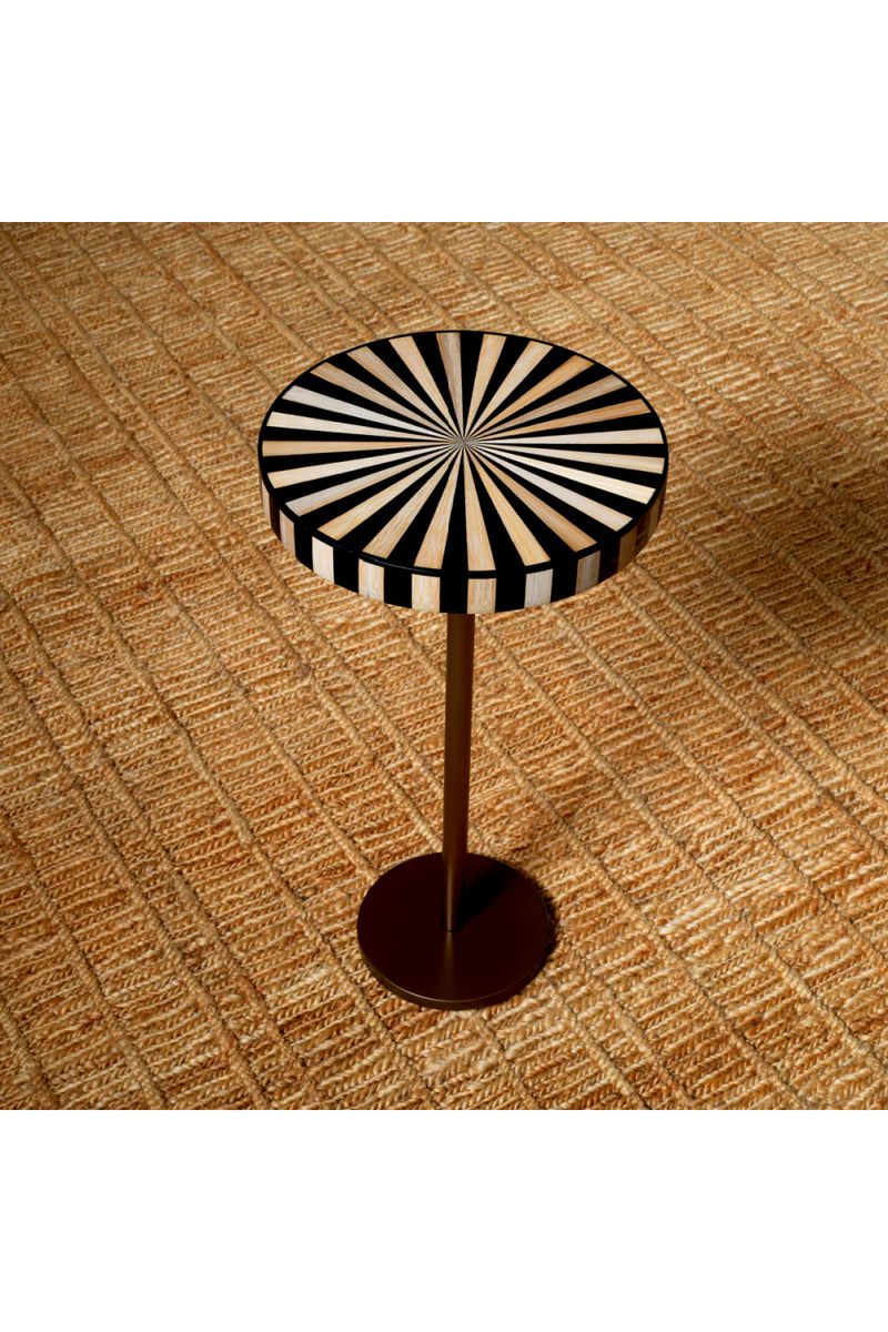 Striped Top Pedestal Side Table | Eichholtz Albany | Eichholtzmiami.com
