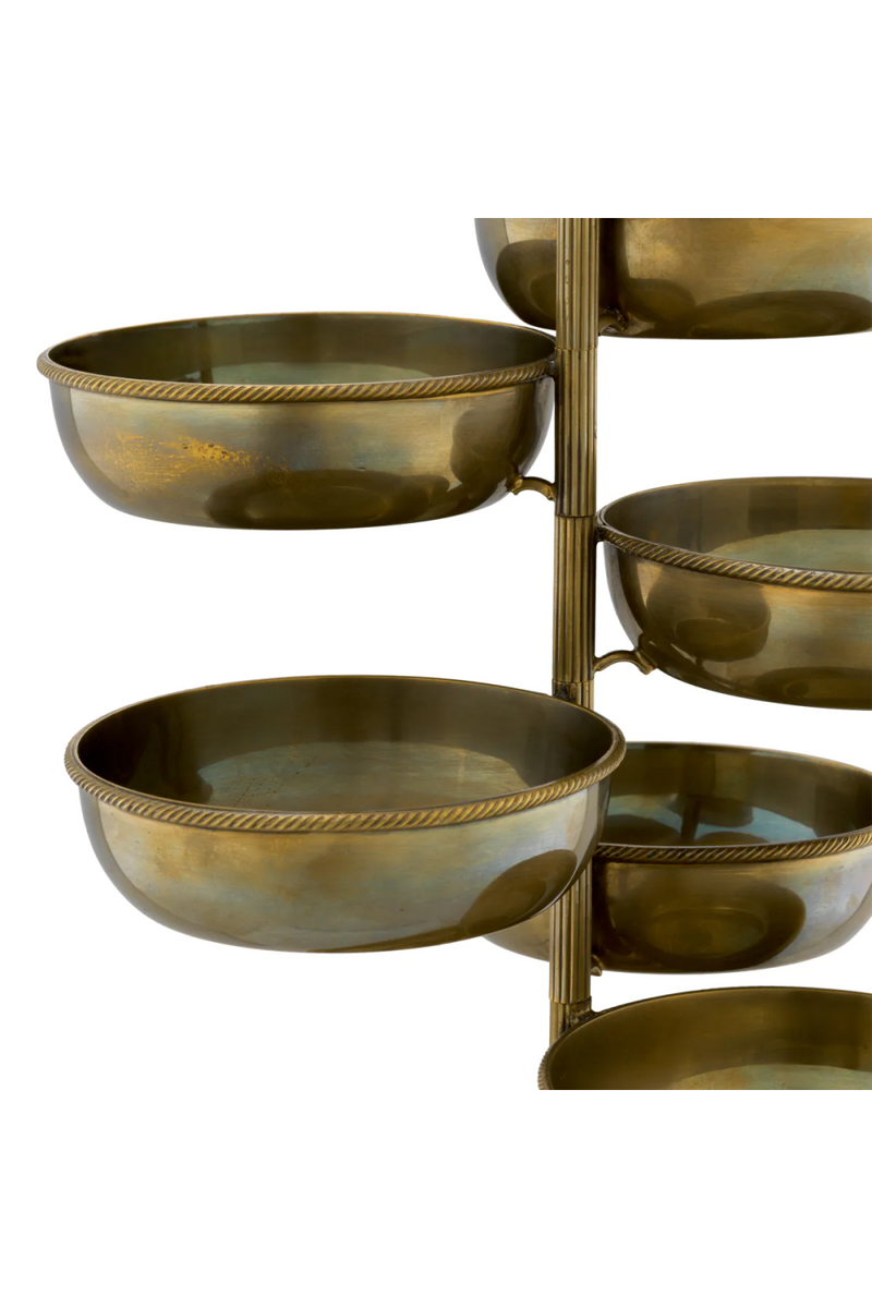 Vintage Brass 6-Bowl Stand | Eichholtz Christine | Eichholtzmiami.com