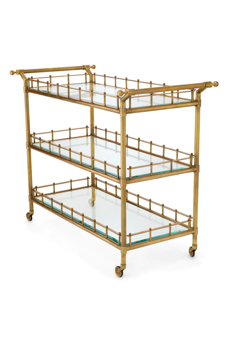 Vintage Brass Trolley | Eichholtz Scarlett | Eichholtzmiami.com