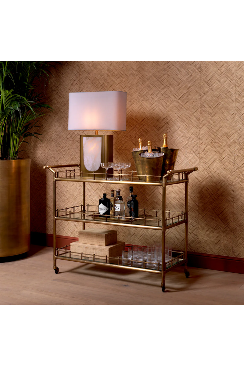 Vintage Brass Trolley | Eichholtz Scarlett | Eichholtzmiami.com