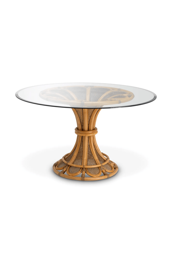 Natural Rattan Pedestal Center Table | Eichholtz Colony | Eichholtzmiami.com