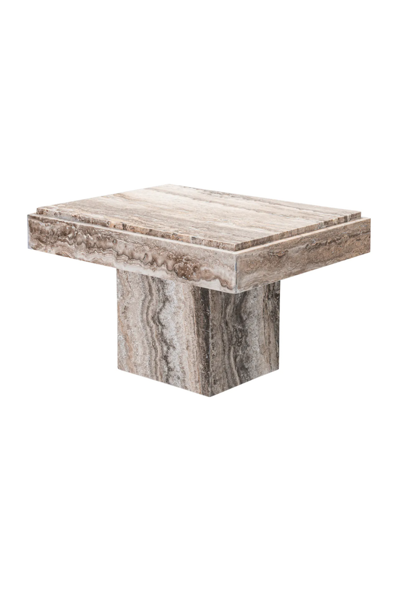 Travertine Central Base Side Table | Eichholtz Sartoria | Eichholtzmiami.com