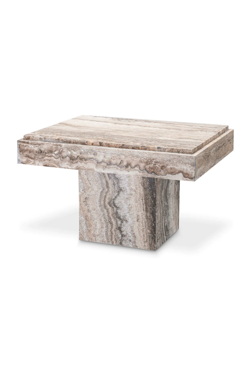 Travertine Central Base Side Table | Eichholtz Sartoria | Eichholtzmiami.com