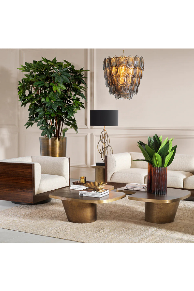 Fluted Amber Glass Vase | Eichholtz Vivente | Eichholtzmiami.com