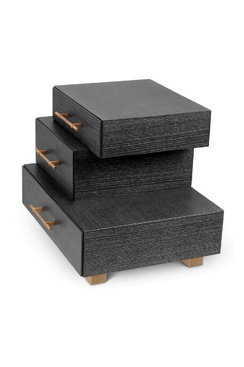 Black Oak 3-Drawer Nightstand | Eichholtz Evendale | Eichholtzmiami.com