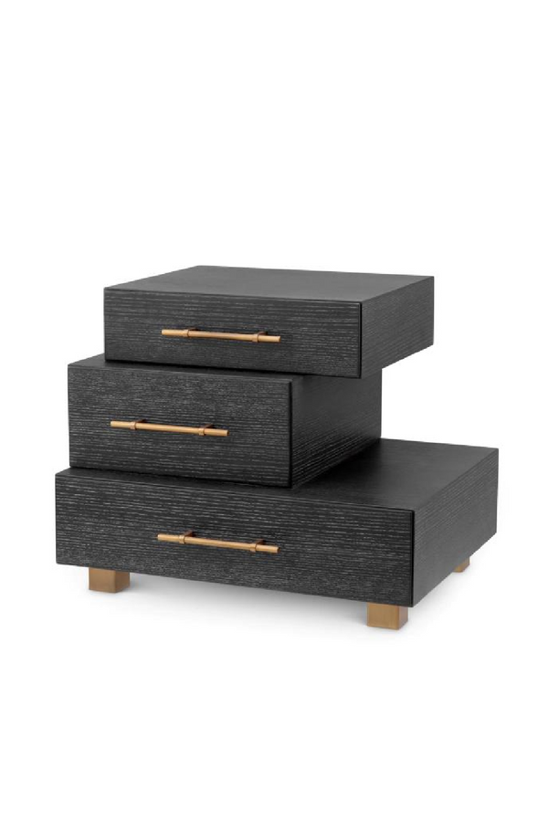 Black Oak 3-Drawer Nightstand | Eichholtz Evendale | Eichholtzmiami.com