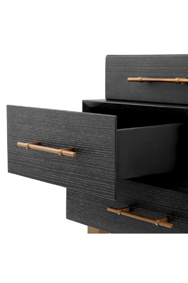 Black Oak 3-Drawer Nightstand | Eichholtz Evendale | Eichholtzmiami.com