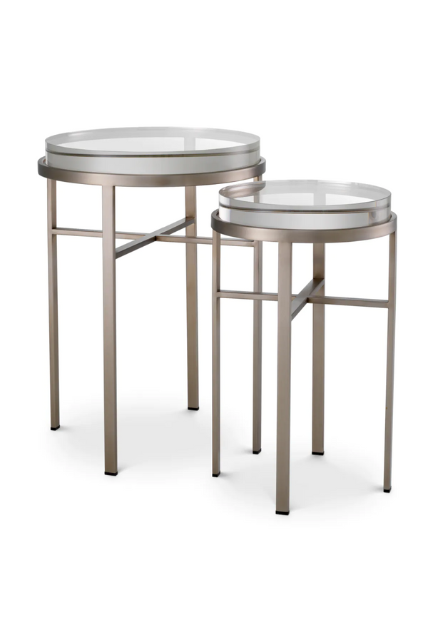 Round Glass Side Tables (2) | Eichholtz Hoxton | Eichholtzmiami. com