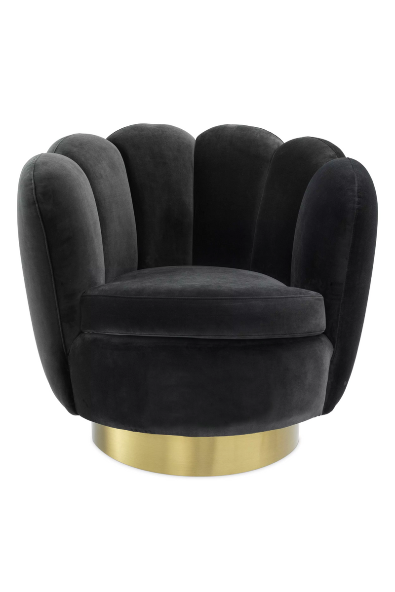 Cream Scalloped Swivel Chair | Eichholtz Mirage | Eichholtzmiami.com