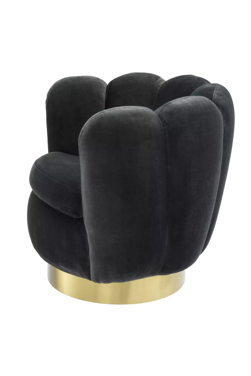 Cream Scalloped Swivel Chair | Eichholtz Mirage | Eichholtzmiami.com