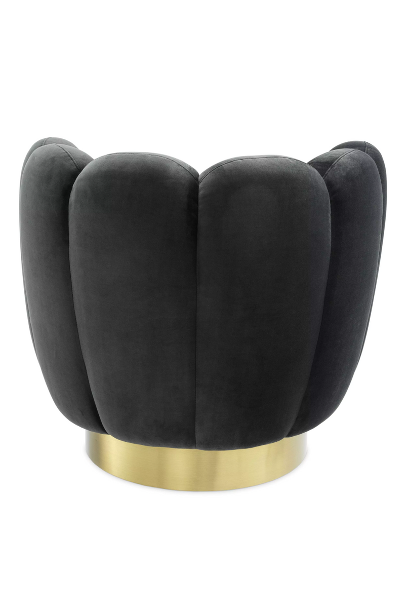 Cream Scalloped Swivel Chair | Eichholtz Mirage | Eichholtzmiami.com