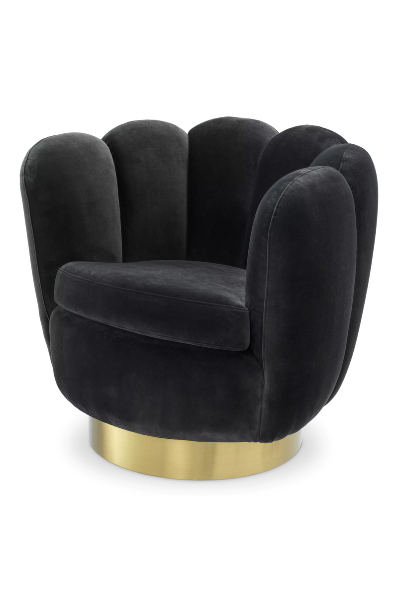 Cream Scalloped Swivel Chair | Eichholtz Mirage | Eichholtzmiami.com