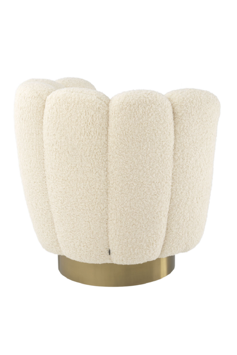 Cream Scalloped Swivel Chair | Eichholtz Mirage | Eichholtzmiami.com
