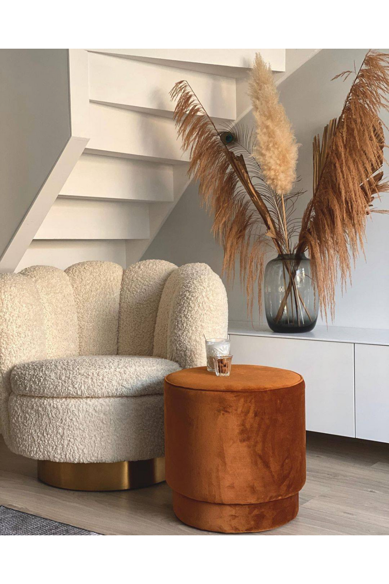 Cream Scalloped Swivel Chair | Eichholtz Mirage | Eichholtzmiami.com