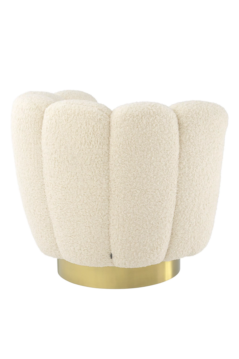 Cream Scalloped Swivel Chair | Eichholtz Mirage | Eichholtzmiami.com