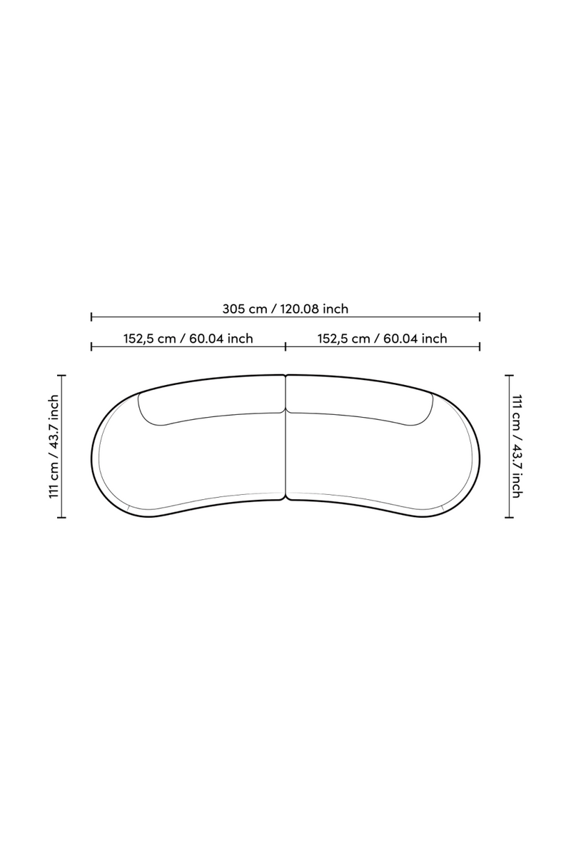 Curved Modern Sofa Small | Eichholtz Björn | Eichholtzmiami.com