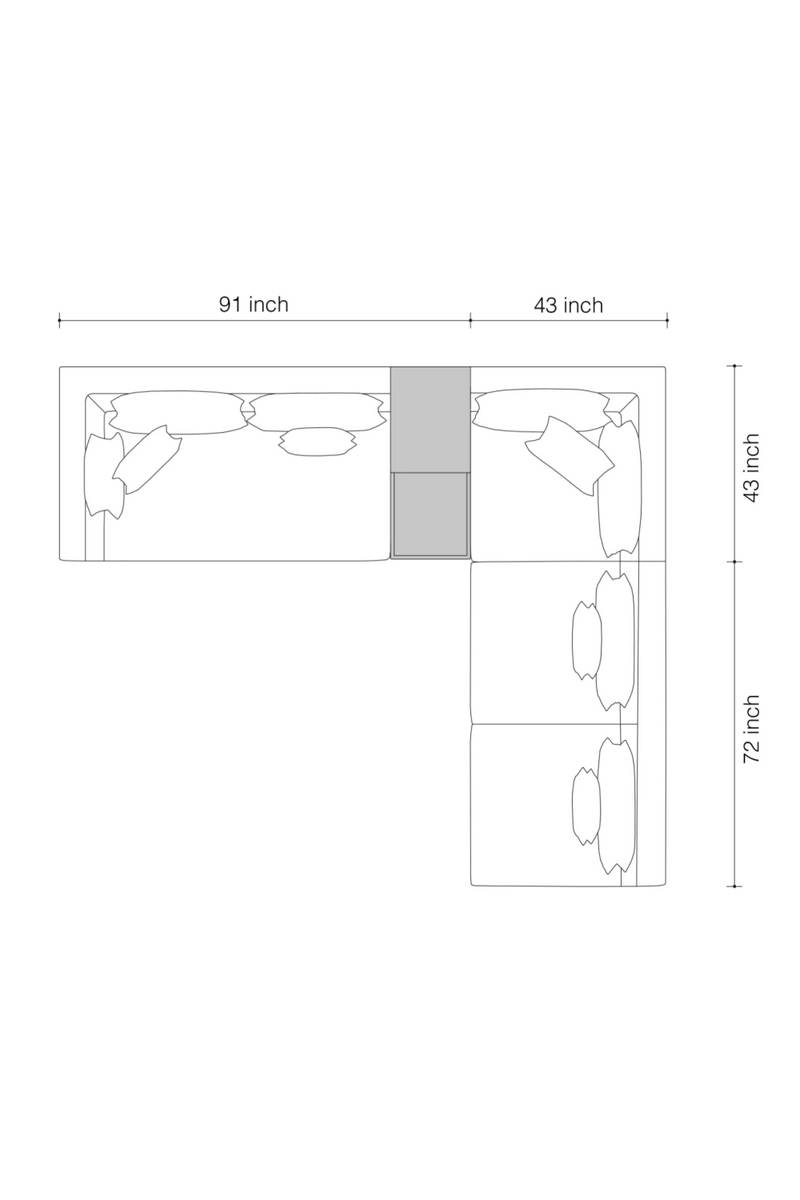 Fabric Modern Sectional Sofa | Eichholtz Endless | Eichholtzmiami.com