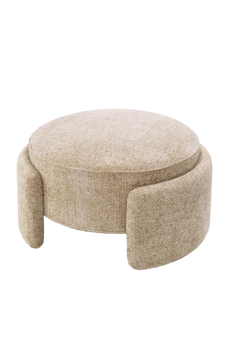 Round Upholstered Modern Stool | Eichholtz Ortega | Eichholtzmiami.com
