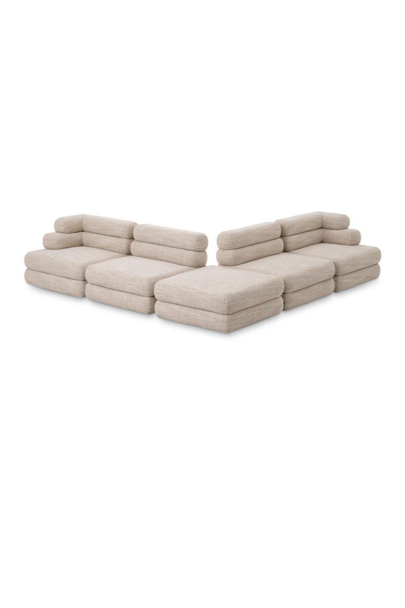 Beige Tiered Modular Sofa | Eichholtz Malaga | Oroatrade.com