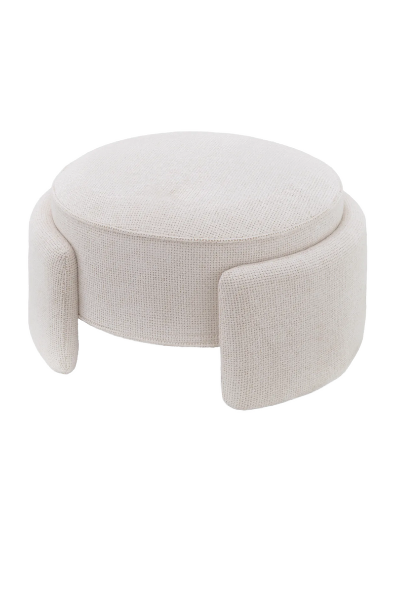 Round Upholstered Modern Stool | Eichholtz Ortega | Eichholtzmiami.com
