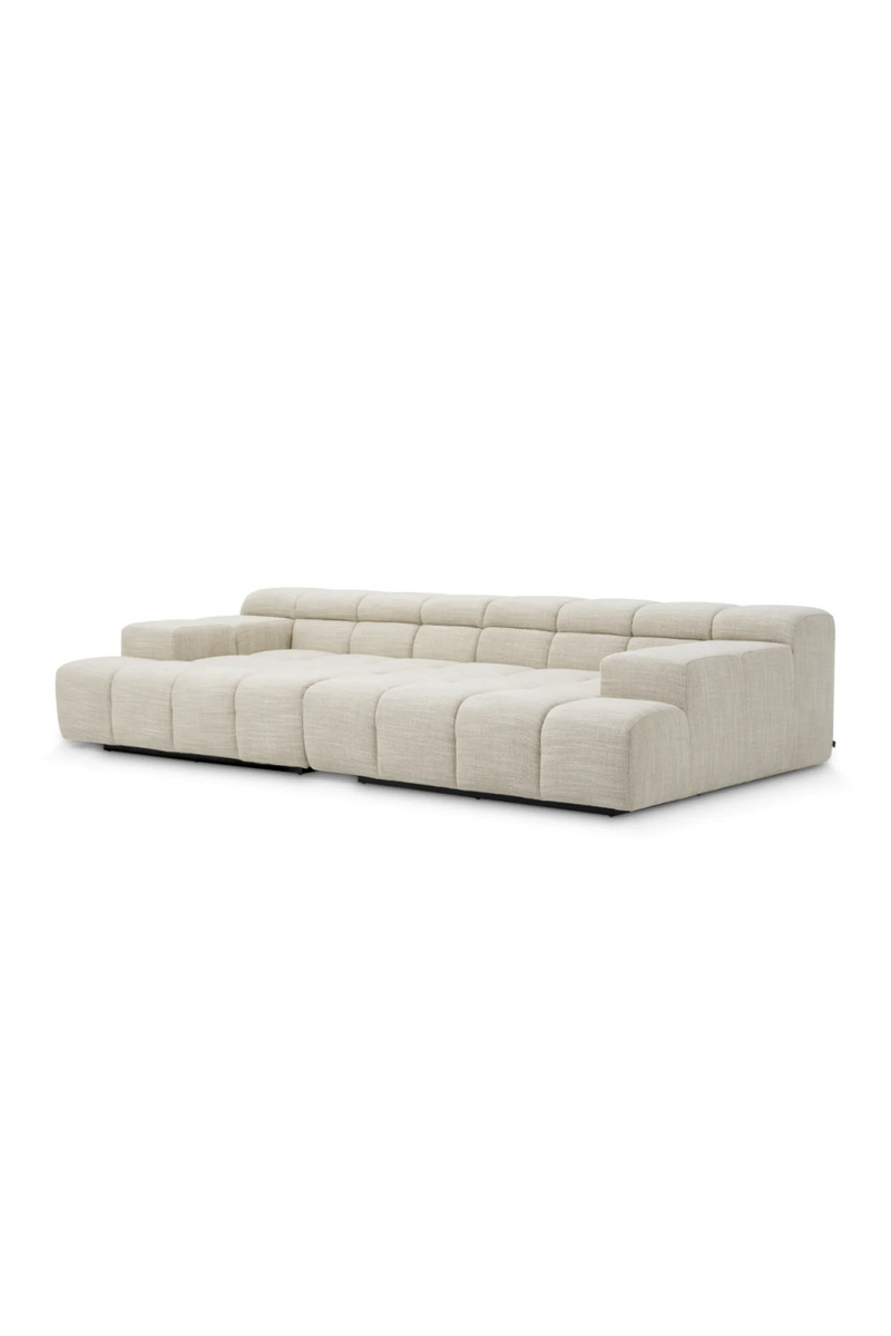 Beige Grid-Tufted Modular Sofa | Eichholtz Hunter | Eichholtzmiami.com