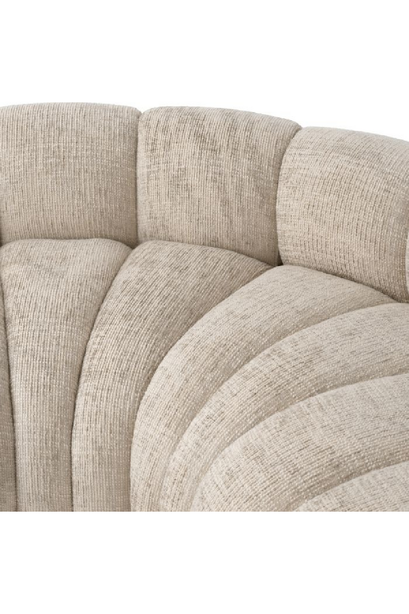 Beige Channeled Curved Sofa | Eichholtz Alison | Eichholtzmiami.com
