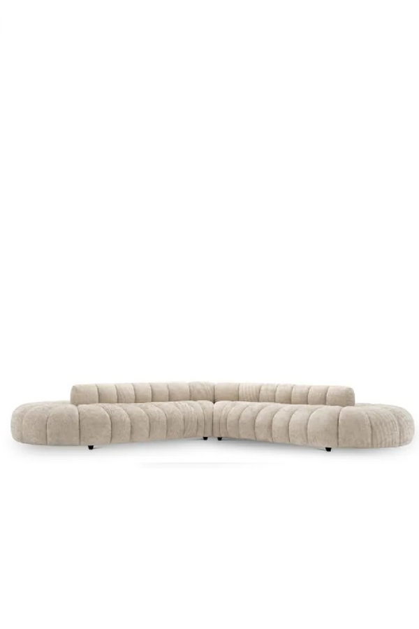 Beige Channeled Curved Sofa | Eichholtz Alison | Eichholtzmiami.com