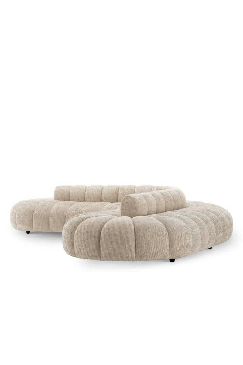 Beige Channeled Curved Sofa | Eichholtz Alison | Eichholtzmiami.com
