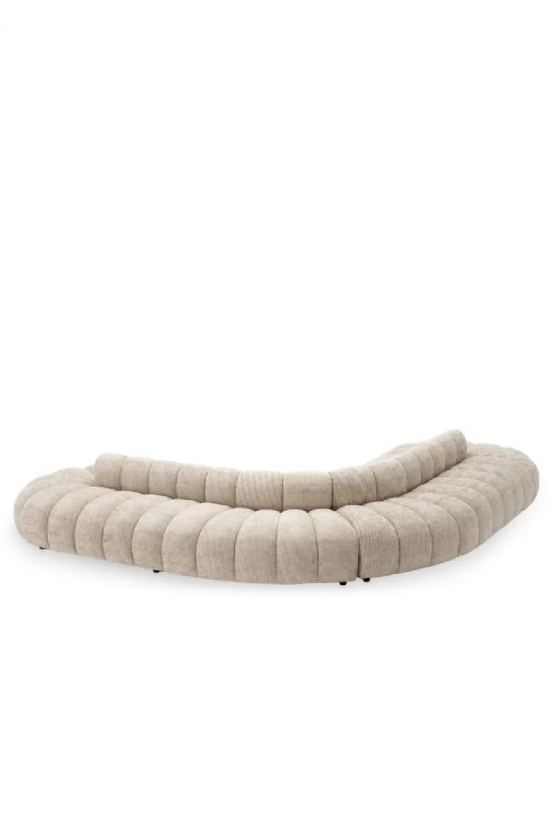 Beige Channeled Curved Sofa | Eichholtz Alison | Eichholtzmiami.com