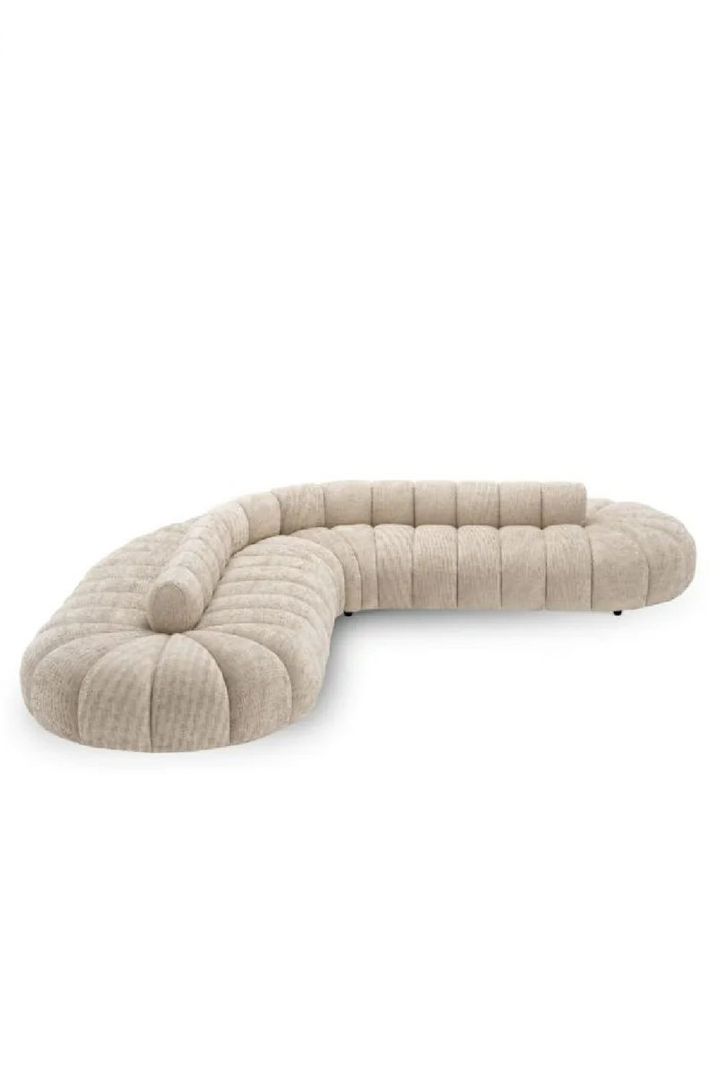 Beige Channeled Curved Sofa | Eichholtz Alison | Eichholtzmiami.com