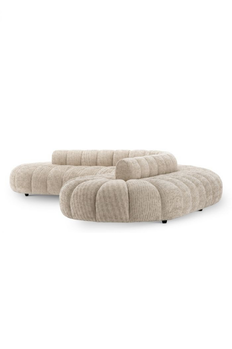 Beige Channeled Curved Sofa | Eichholtz Alison | Eichholtzmiami.com