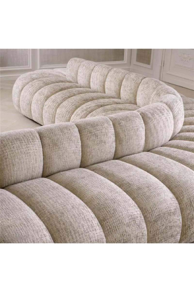 Beige Channeled Curved Sofa | Eichholtz Alison | Eichholtzmiami.com