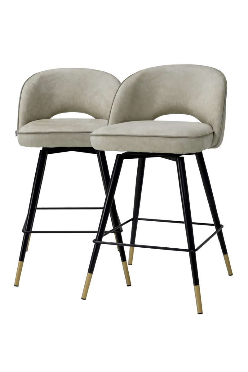 Upholstered Swivel Counter Stool Set (2) | Eichholtz Cliff | Eichholtzmiami.com