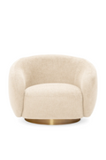 Brass Base Curved Swivel Chair | Eichholtz Brice | Eichholtzmiami.com
