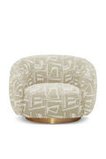 Brass Base Curved Swivel Chair | Eichholtz Brice | Eichholtzmiami.com