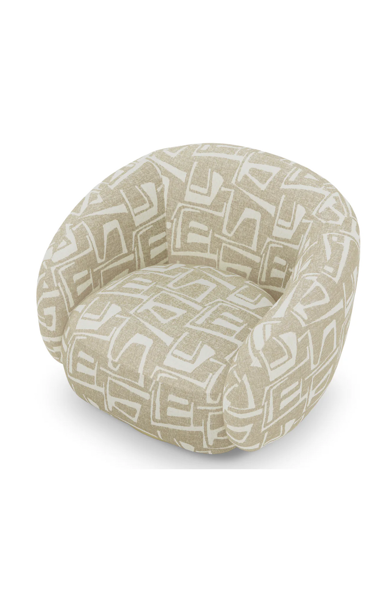 Brass Base Curved Swivel Chair | Eichholtz Brice | Eichholtzmiami.com