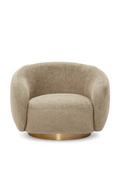Brass Base Curved Swivel Chair | Eichholtz Brice | Eichholtzmiami.com