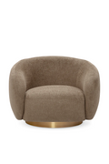 Brass Base Curved Swivel Chair | Eichholtz Brice | Eichholtzmiami.com