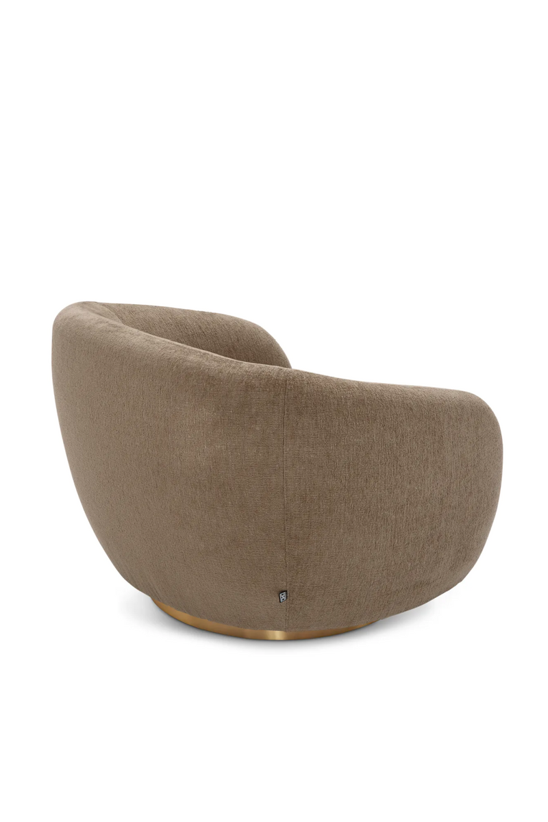 Brass Base Curved Swivel Chair | Eichholtz Brice | Eichholtzmiami.com