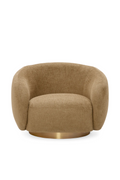 Brass Base Curved Swivel Chair | Eichholtz Brice | Eichholtzmiami.com
