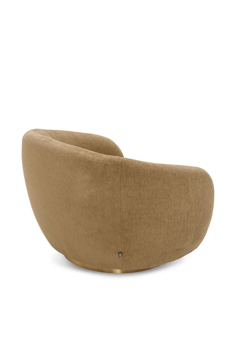 Brass Base Curved Swivel Chair | Eichholtz Brice | Eichholtzmiami.com