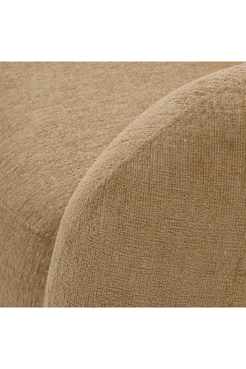 Brass Base Curved Swivel Chair | Eichholtz Brice | Eichholtzmiami.com